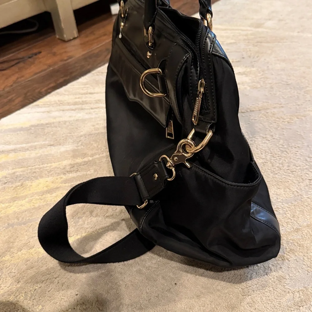 Rebecca Minkoff Leather Knocked Up Diaper Bag Women's Black Travel Everyday